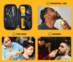 The Cut Buddy Clipper & Grooming Set, Cordless Hair & Beard Trimmer with Ceramic & Titanium Blades, 7 Guards, Waterproof, Beginner Kit