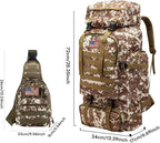 80L 2Pcs Hiking Backpack for Men - Image 6