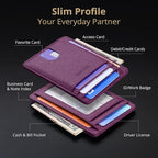 Buffway Slim Minimalist Front Pocket RFID Blocking Leather Wallets - Image 3