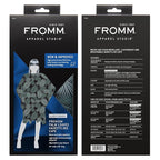 Fromm Professional Client Hair Styling and Hair Cutting Cape, Water and Stain Repellent Teflon Coating for Shampoo Bowl and Wet/Dry Cutting, 44" x 58", Palm Leaves