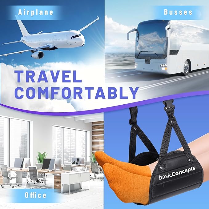 Airplane Foot Hammock, Perfect Airplane Footrest to Relax Your Feet | Foot - Image 7