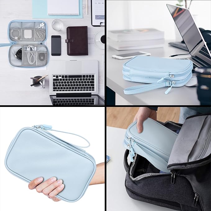 Leather Travel Electronic Organizer - Image 7