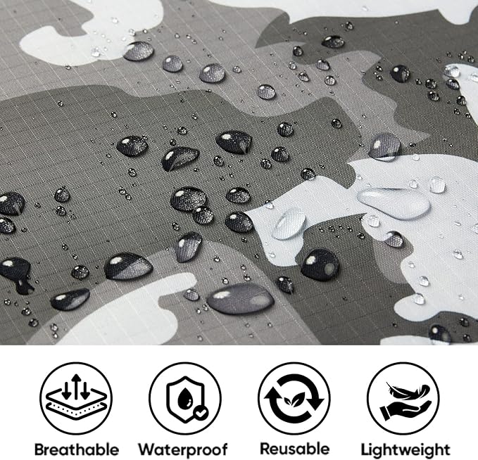 PTEROMY Hooded Rain Poncho for Adult - Image 5