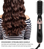 Hair Dryer Brush 4 in 1 Hot Air Brush Curler Combo with Interchangeable Heads - Automatic Curling Iron and Blow Dryer Brushes Set for Travel or Salon