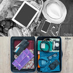 Foldable Clear Hanging Travel Toiletry Bag Cosmetic Organiser Storage - Image 4