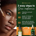 Tree of Life Beauty Facial Skin Care Set, Brightening, Firming, Hydrating, Dry Face, Dermatologist Tested - Vitamin C and Hyaluronic Acid Facial Serum - Skin Care Kit, 2 count of 1 Fl Oz