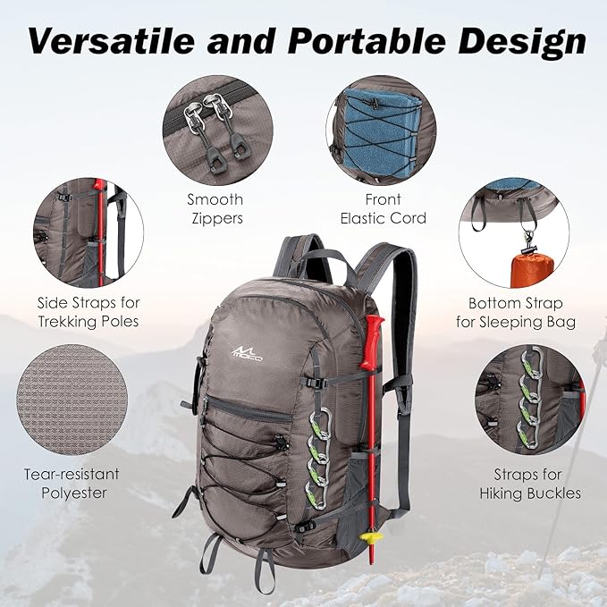 MoKo Hiking Backpack, 40L Large Capacity Camping Backpack - Image 3