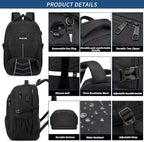 Extra Large Backpack for Men 55L, 18.4Inch Travel Laptop Backpack - Image 4