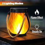Solar Flame Lantern Hanging Outdoor Waterproof Purple - Image 2