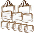TISRATOK 10 PCS Clear Travel Makeup Toiletry Bag, Plastic PVC Cosmetic TSA by TISRATOK