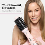L'ANGE HAIR VolumeBoost 60mm 2-in-1 Ceramic Volumizing Brush Dryer | Fast Drying & Styling for Frizz-Free, Voluminous Blowouts | Ceramic-Coated Barrel (Blush)