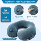 2Pack Inflatable Travel Neck Pillow - Image 3