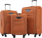 Merax Softside Luggage Set Softshell Lightweight 3 Piece Spinner Suitcase 22" by Merax