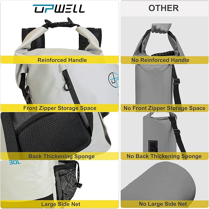 UPWELL Waterproof Dry Bag 30L Boating Backpack - Image 5