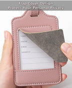 Teskyer Luggage Tags, 3 Pack Premium PU Leather Luggage Tags - Image 4