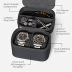 ROTHWELL 2 Watch Travel Case Storage Organizer - Image 3