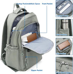 FOXLOVER Travel Laptop Backpack, Anti-Theft Slim Business Backpack, School - Image 2