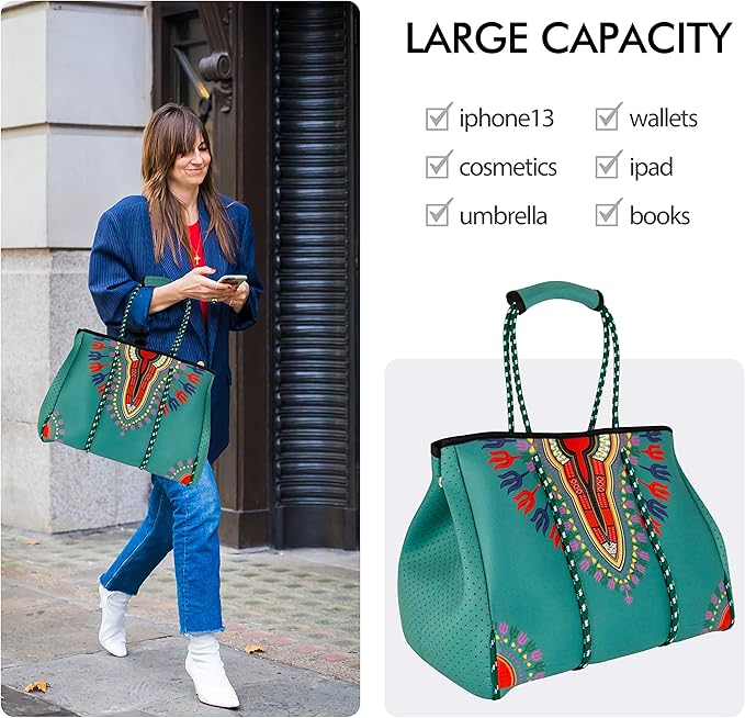QOGiR Neoprene Multipurpose Beach Bag Tote - Image 2
