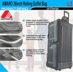 36" Rolling Duffle Bag with Wheels and Handle - Image 2