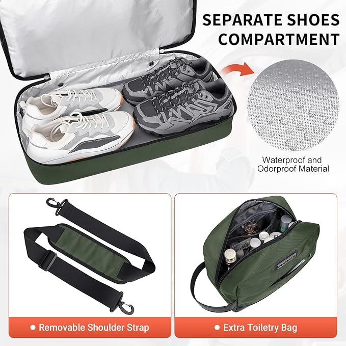WITZMAN Travel Duffle Bags for Men Weekender Bags - Image 4