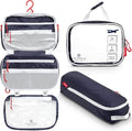 Toiletry Bag Kit Set: Hanging Travel Toiletry Bag + 311 TSA Cosmetic Liquid Bag by TRIPPEDTravelGear