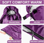 Sleeping Bags for Adults Cold Weather, Waterproof, Lightweight Camping Sleeping - Image 6