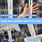 Garment Bags for Hanging Clothes 24'' x 40'' Coat Covers for Closet Foldable - Image 2