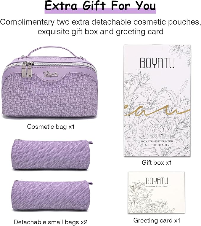 BOYATU Travel Makeup Bags for Women: Large Cosmetic Bag Waterproof - Image 5