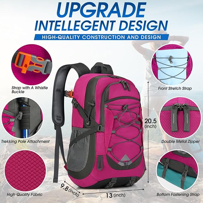 IGOLUMON Hiking Backpack 40L Packable Lightweight Camping Backpack Men Women - Image 4