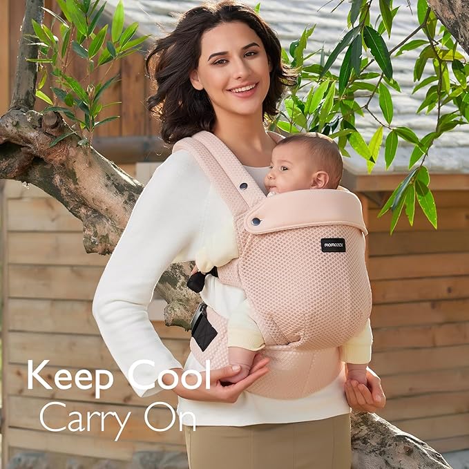 Momcozy Breathable Mesh Baby Carrier, Ergonomic and Lightweight Infant Carrier - Image 4