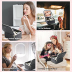 Travel Makeup Bag with LED Mirror – Waterproof Cosmetic Train Case with - Image 6