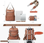 Shrrie Vegan Leather Laptop Backpack - Image 4