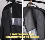 Garment Bags for Travel, 2 Pack 43" Hanging Garment Bags for Men, Double Sides - Image 3