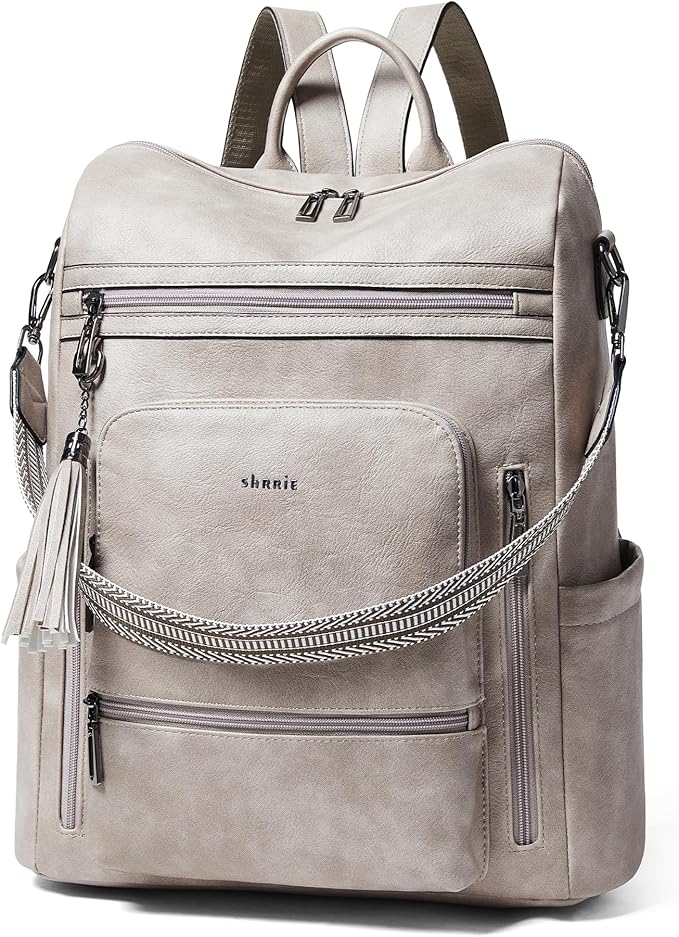Shrrie Vegan Leather Laptop Backpack by Shrrie