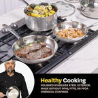 Guy Fieri's Flavortown 10-Piece Stainless Steel Cookware Set - Image 3
