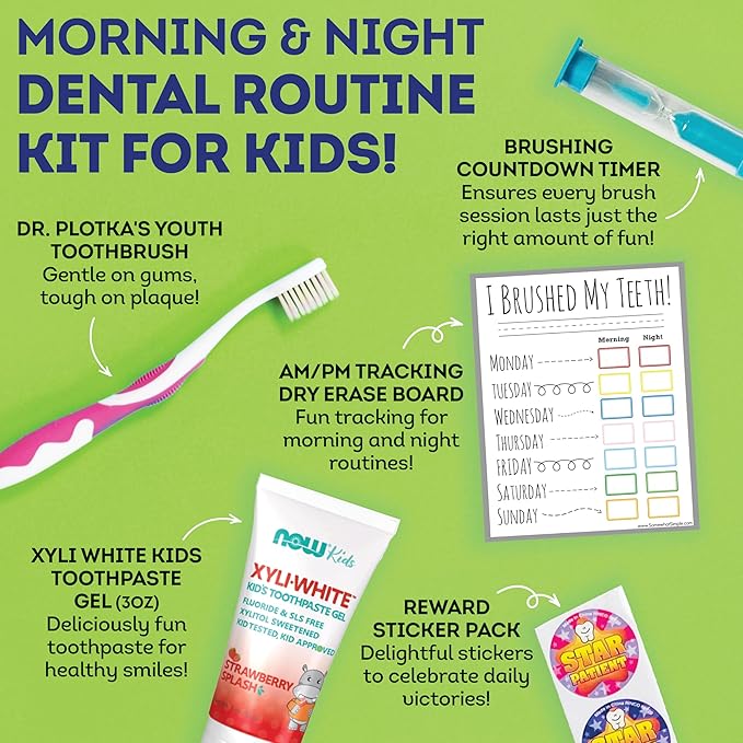 MOUTHWATCHERS Soft Kids Toothbrush, 2 Manual Flossing Toothbrushes and 2 - Image 2