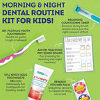 MOUTHWATCHERS Soft Kids Toothbrush, 2 Manual Flossing Toothbrushes and 2 - Image 2