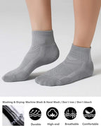 CS CELERSPORT 6 Pairs Women's Running Ankle Socks Athletic Sport Socks Cushioned - Image 3