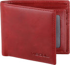 VISOUL Leather Mens Bifold RFID Blocking Wallet by VISOUL