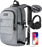 Laptop Backpack for unisex, Anti Theft Water Resistant Travel Work Backpack by Tzowla