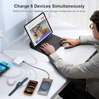 USB C Fast Charger, 100W GaN 6 Port Type C Charging Station Hub Block Cube - Image 5