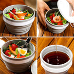 Odoland Camping Mess Kit Silicone Collapsible Bowl, Cup & Stainless Steel Spoon - Image 5