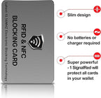 SaiTech IT 5 Pack RFID Blocking Cards, One Protects Entire Wallet Purse - Image 7