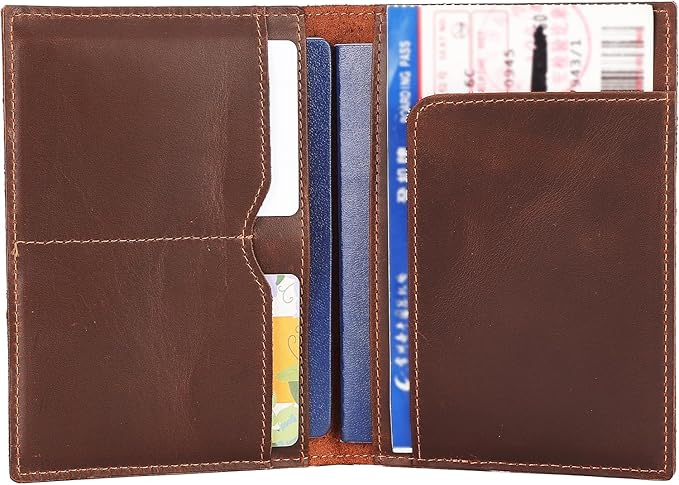 STAR VISTA Albatross Leather Travel Passport Holder, Minimalist Design - Image 2