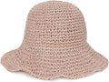 Womens Wide Brim Straw Sun Hat Foldable Floppy Crochet Beach Hat by Voilipex