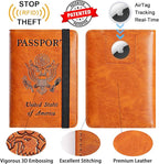 Airtag Passport Holder Cover Wallet Travel Essentials RFID Blocking Leather - Image 2