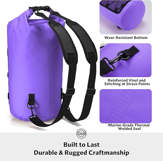 STOVER 5/10/25/30/40/55L Waterproof Backpack- Floating Dry Bag - Image 4