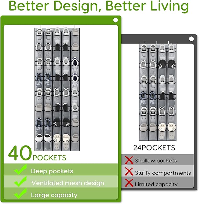 Unjumbly Over the Door Shoe Organizer - Image 5