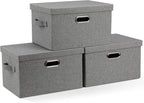 Medium 15" 21 Quart Collapsible Stackable Storage Bins by GraciadecoStorage