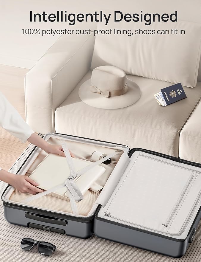 Carry on Luggage 22 X 14 X 9 Airline Approved, 20 Inch Luggage - Image 6
